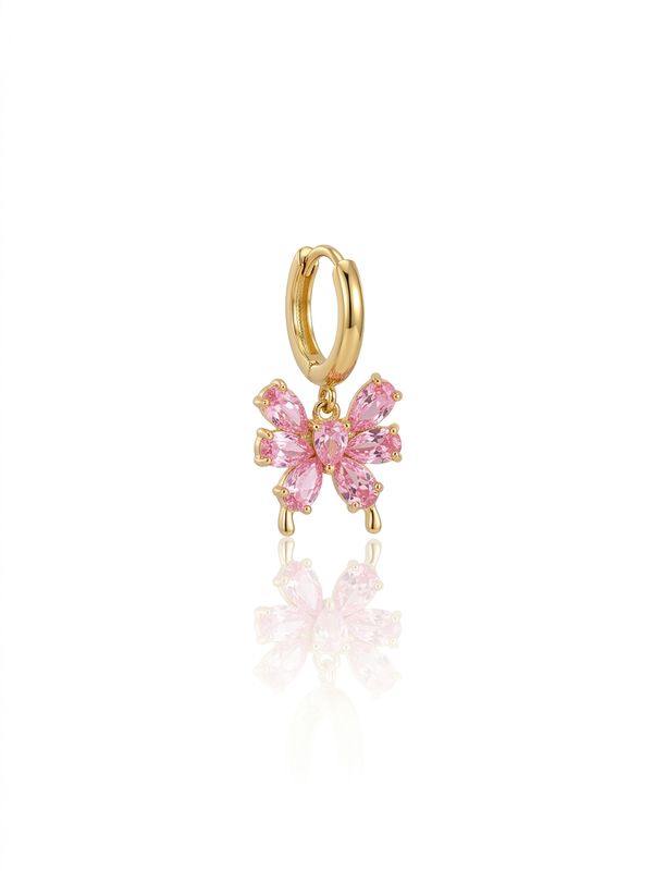 Hoop baby butterfly rosa