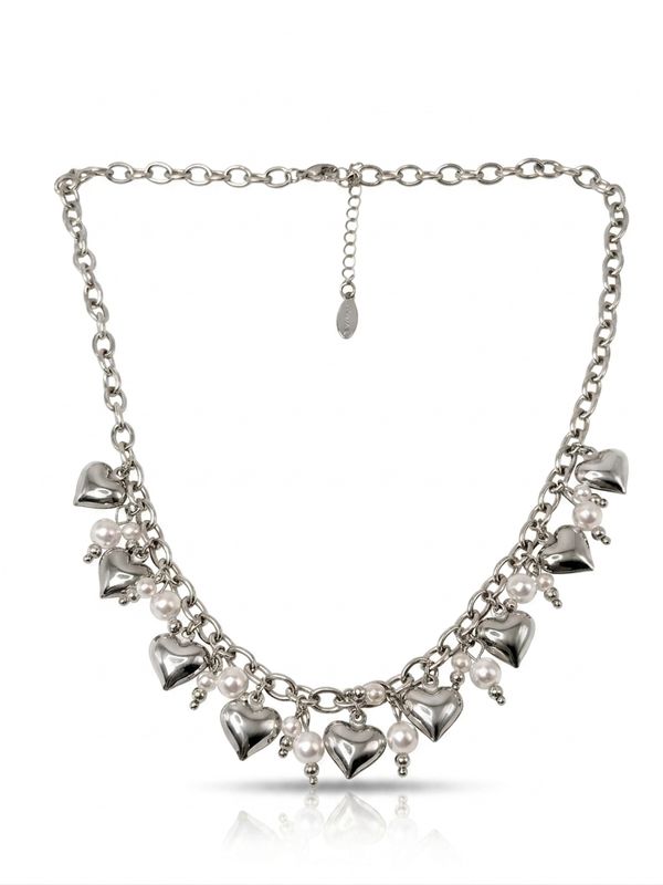 Girocollo love white silver