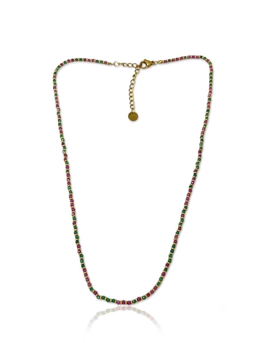 Girocollo bon bon fucsia e verde