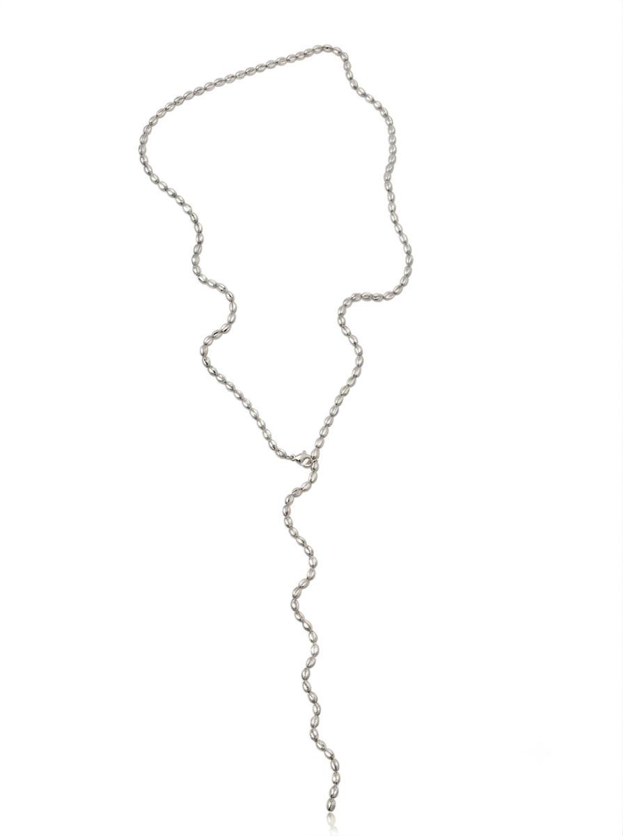 Collana Y rise silver