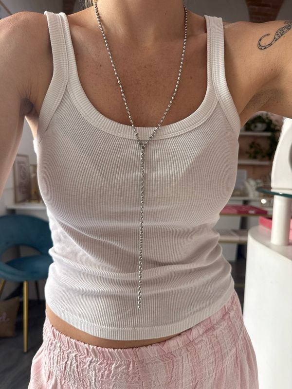 Collana Y rise silver