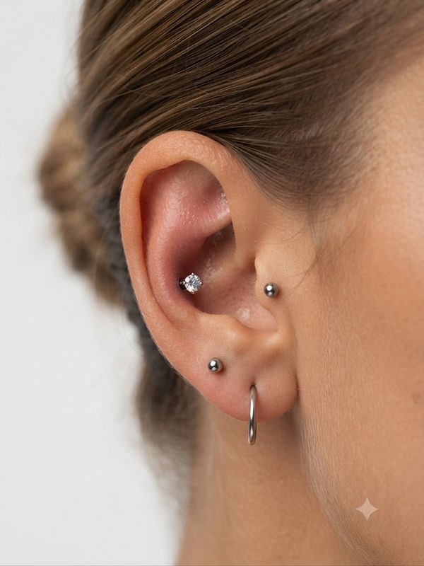 Piercing labret luce silver