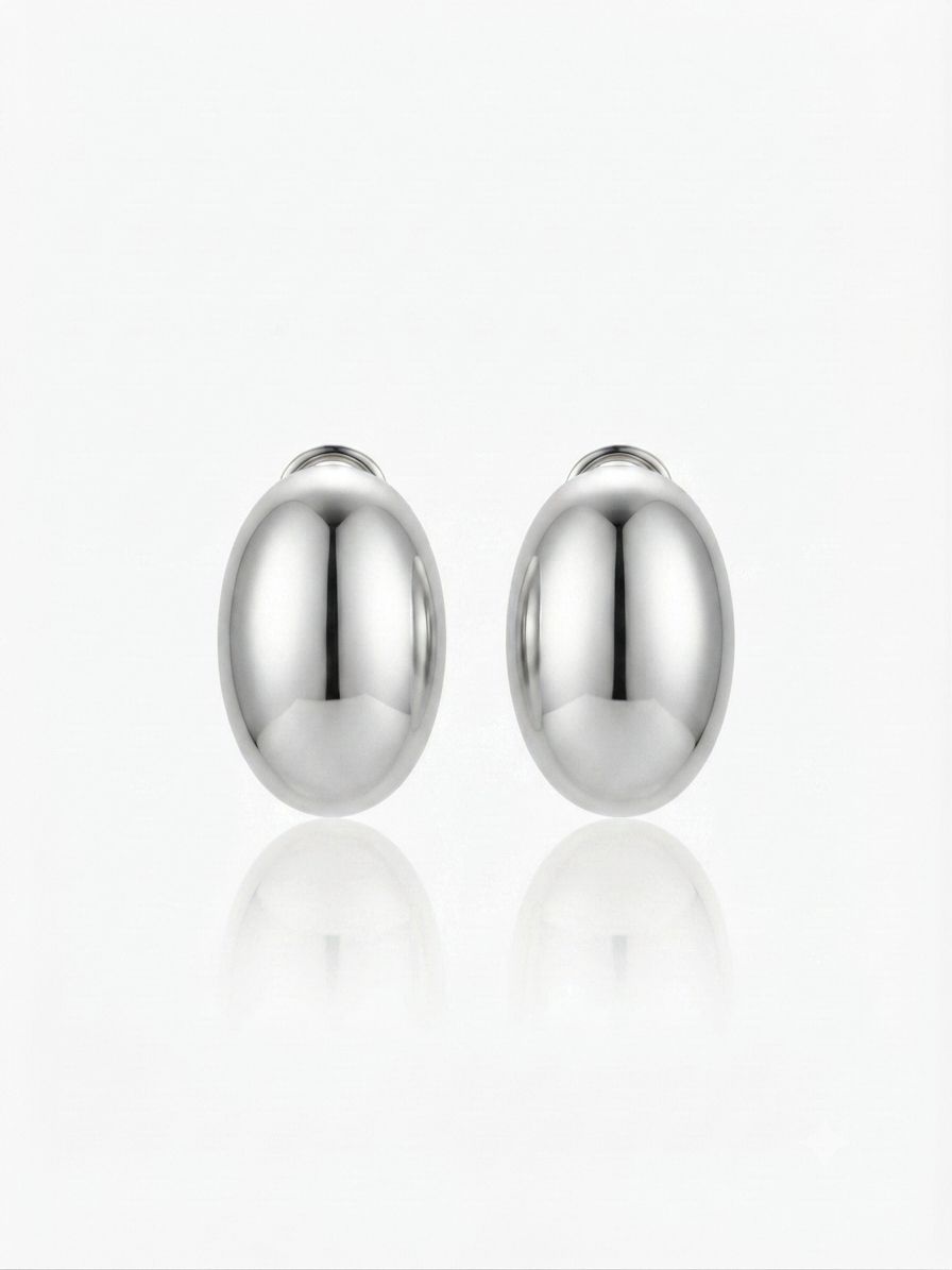 Orecchini ovali silver