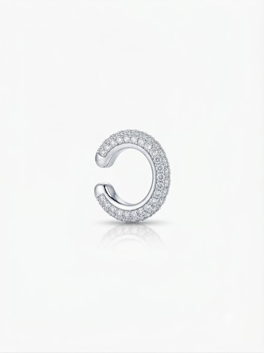 Earcuff pavè silver