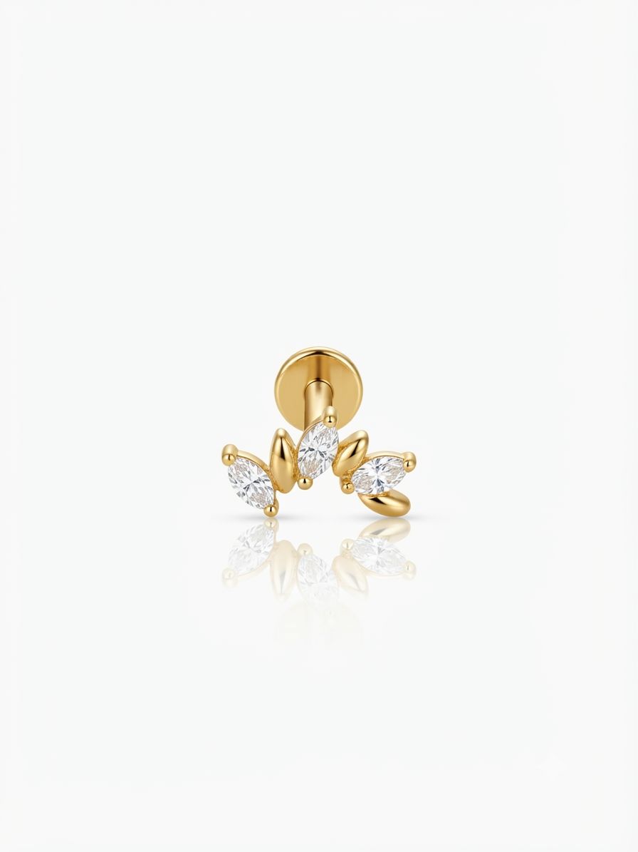 Piercing olive Gold