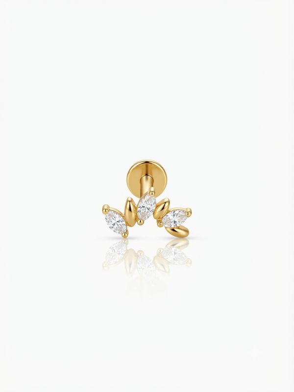 Piercing olive Gold