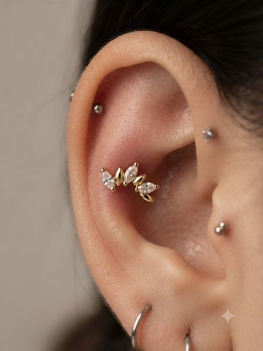 Piercing olive Gold