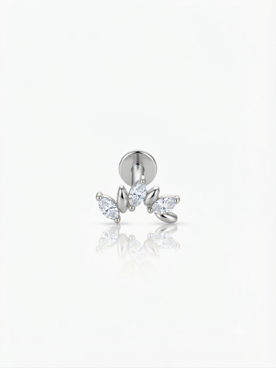 Piercing olive silver