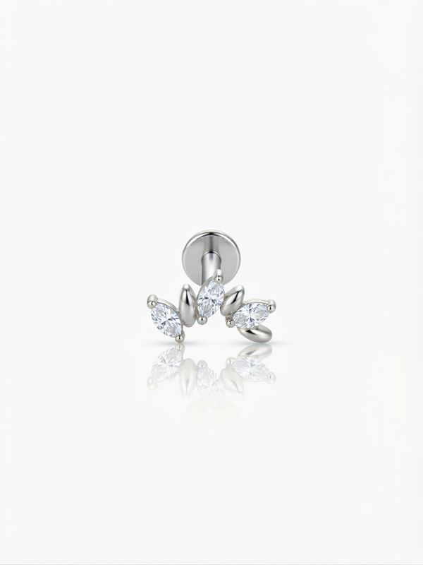 Piercing olive silver