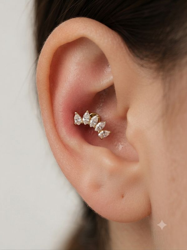 Piercing corona gold