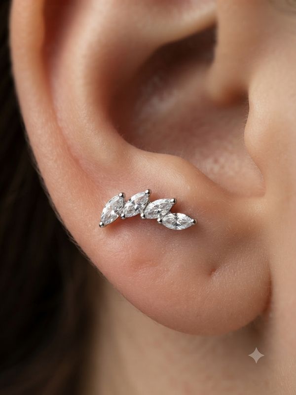 Piercing foglioline silver
