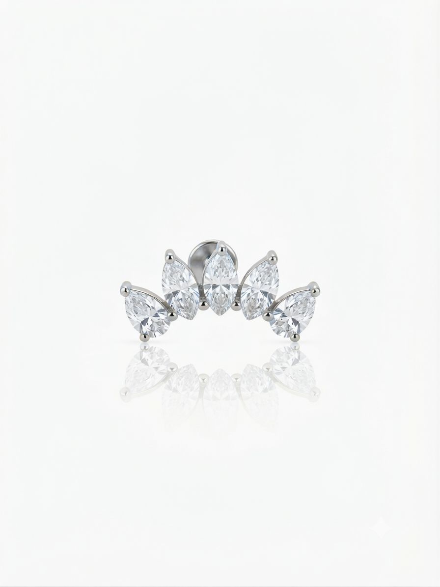 Piercing corona silver