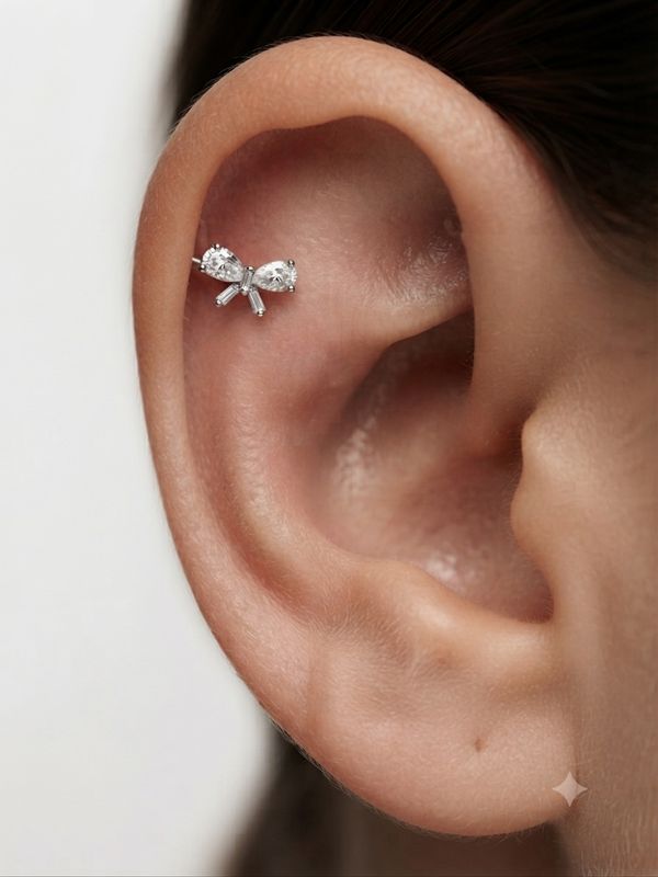 Piercing fiocchetto silver