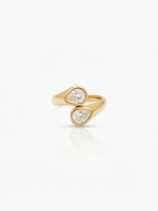 Anello drop contrarier gold