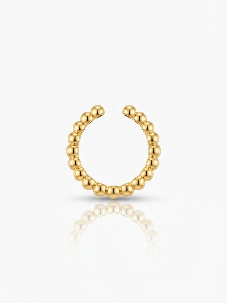 Anello fascia bollicine gold