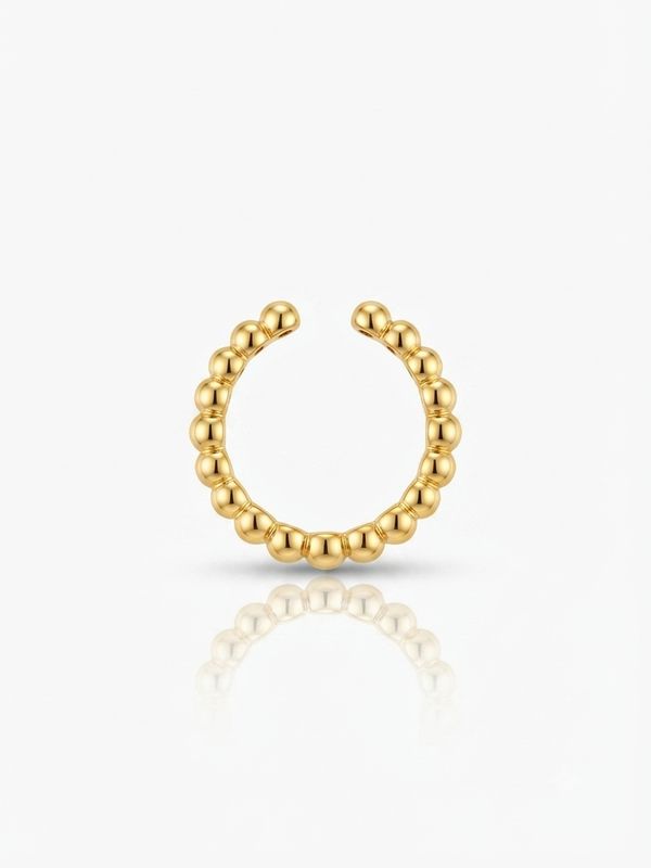 Anello fascia bollicine gold