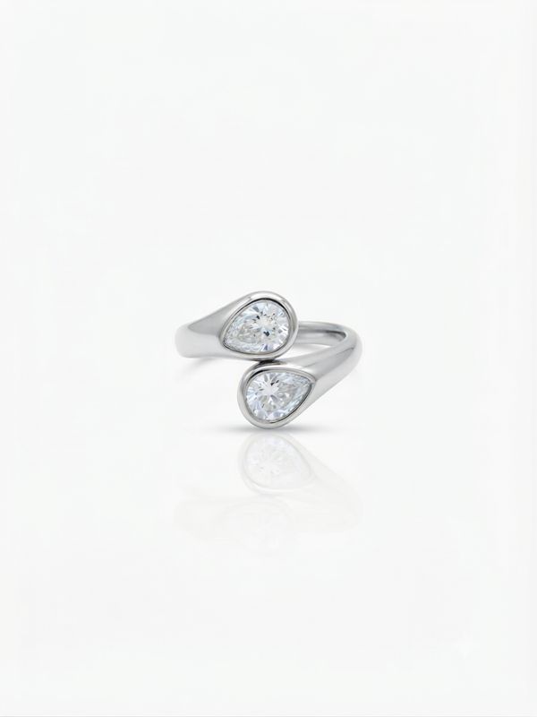 Anello drop contrarier silver