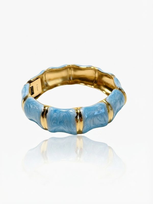 Bangle bamboo chic ice blu