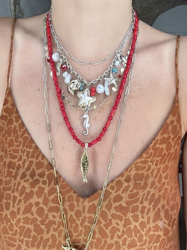 Collana coral bay silver