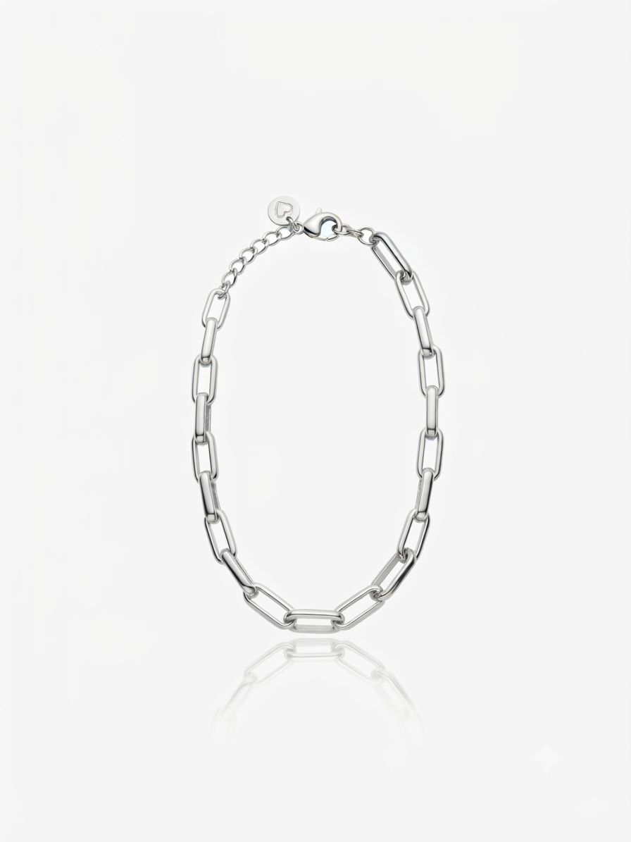 Bracciale catena ovale silver