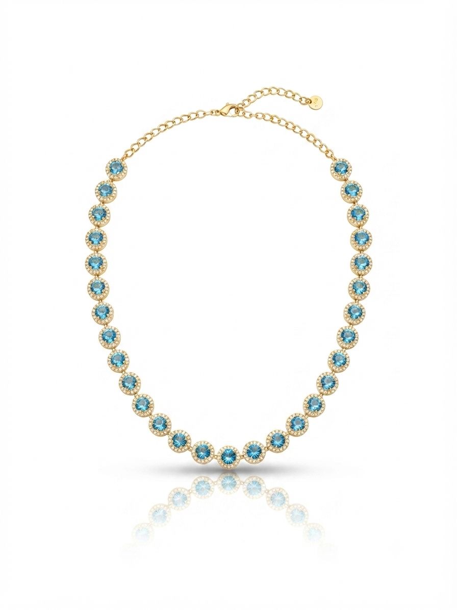 Girocollo Glam ice blu
