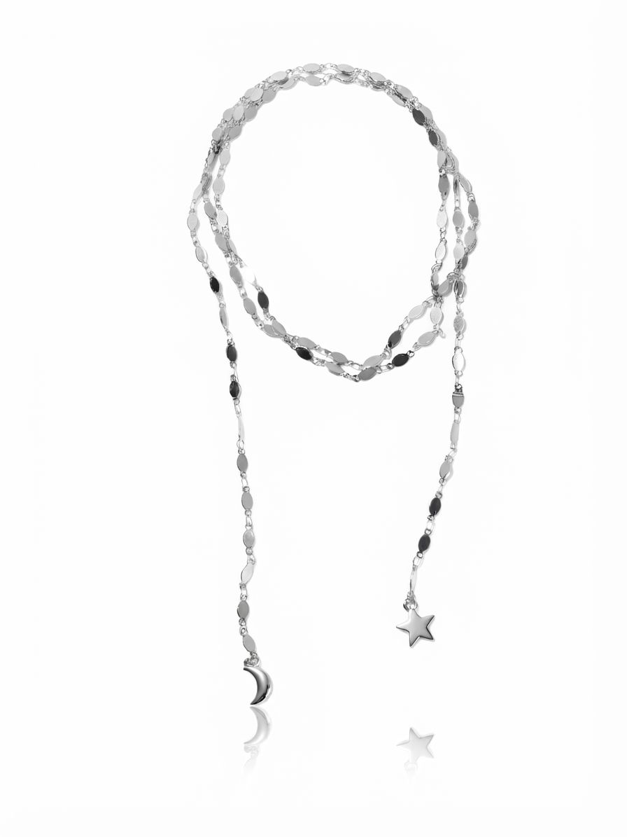 Collana lunga Sky silver