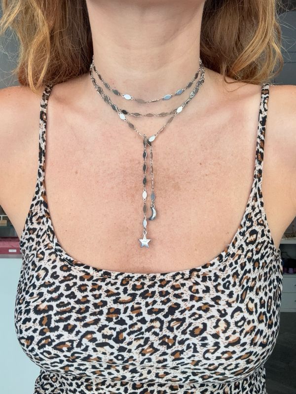 Collana lunga Sky silver