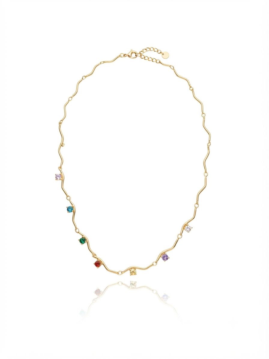 Girocollo onda multicolor