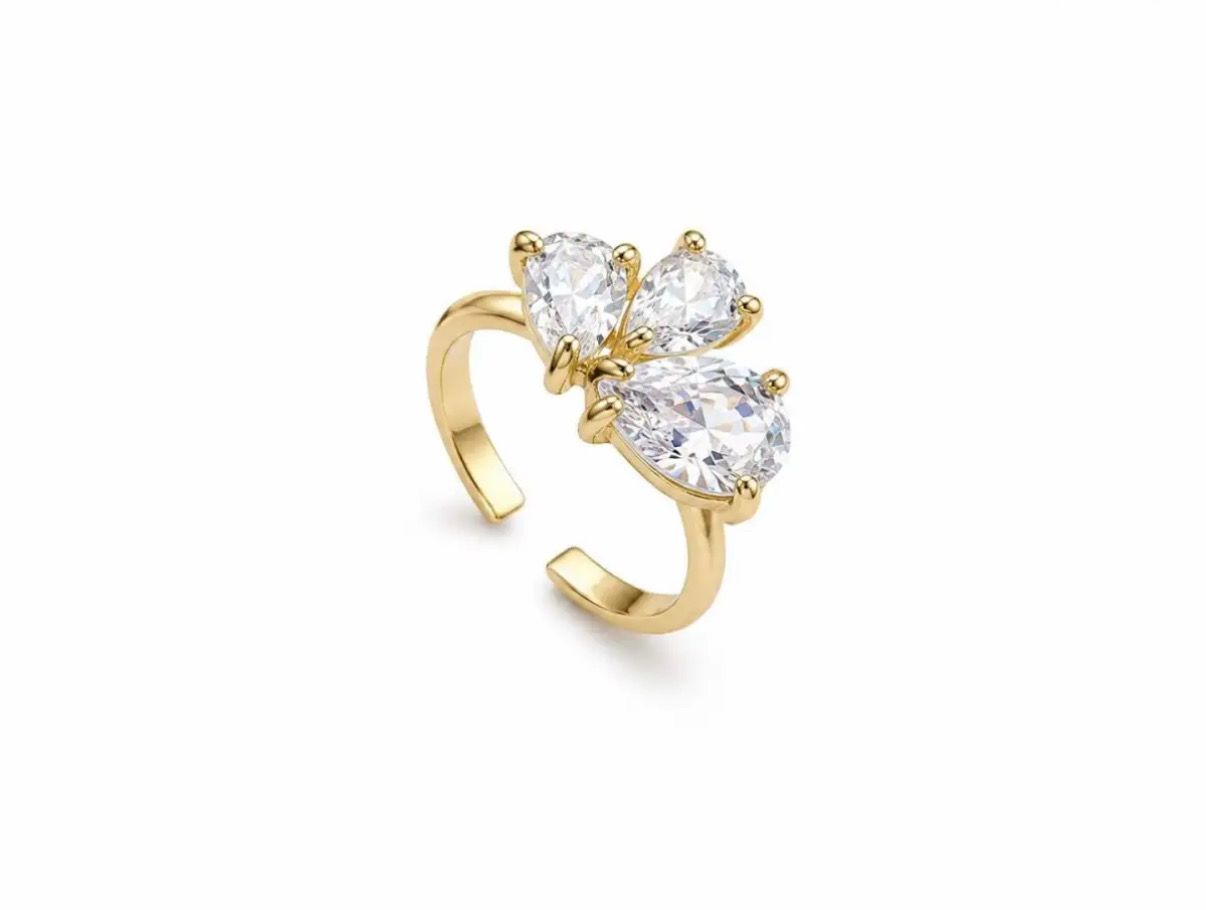 Anello loto white gold