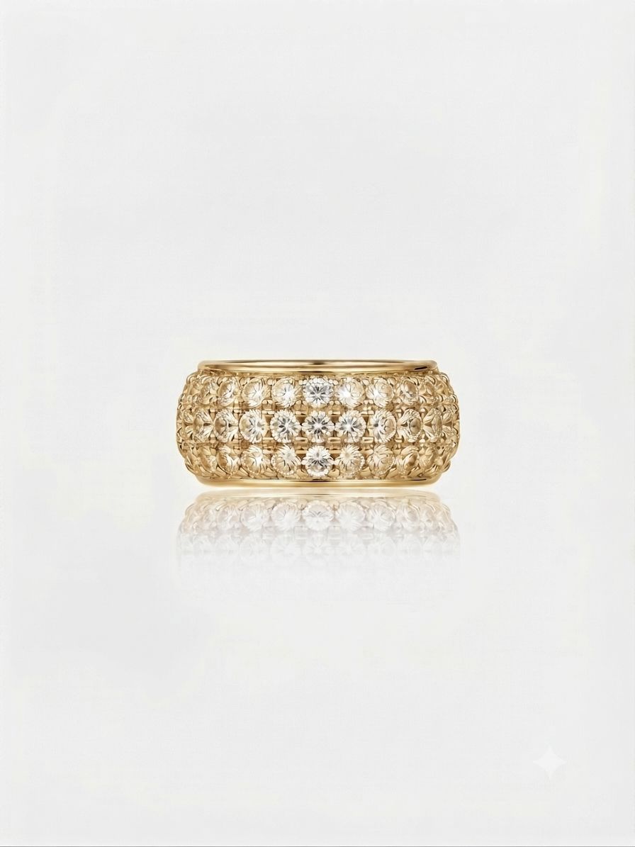 Earcuff bold pavè gold