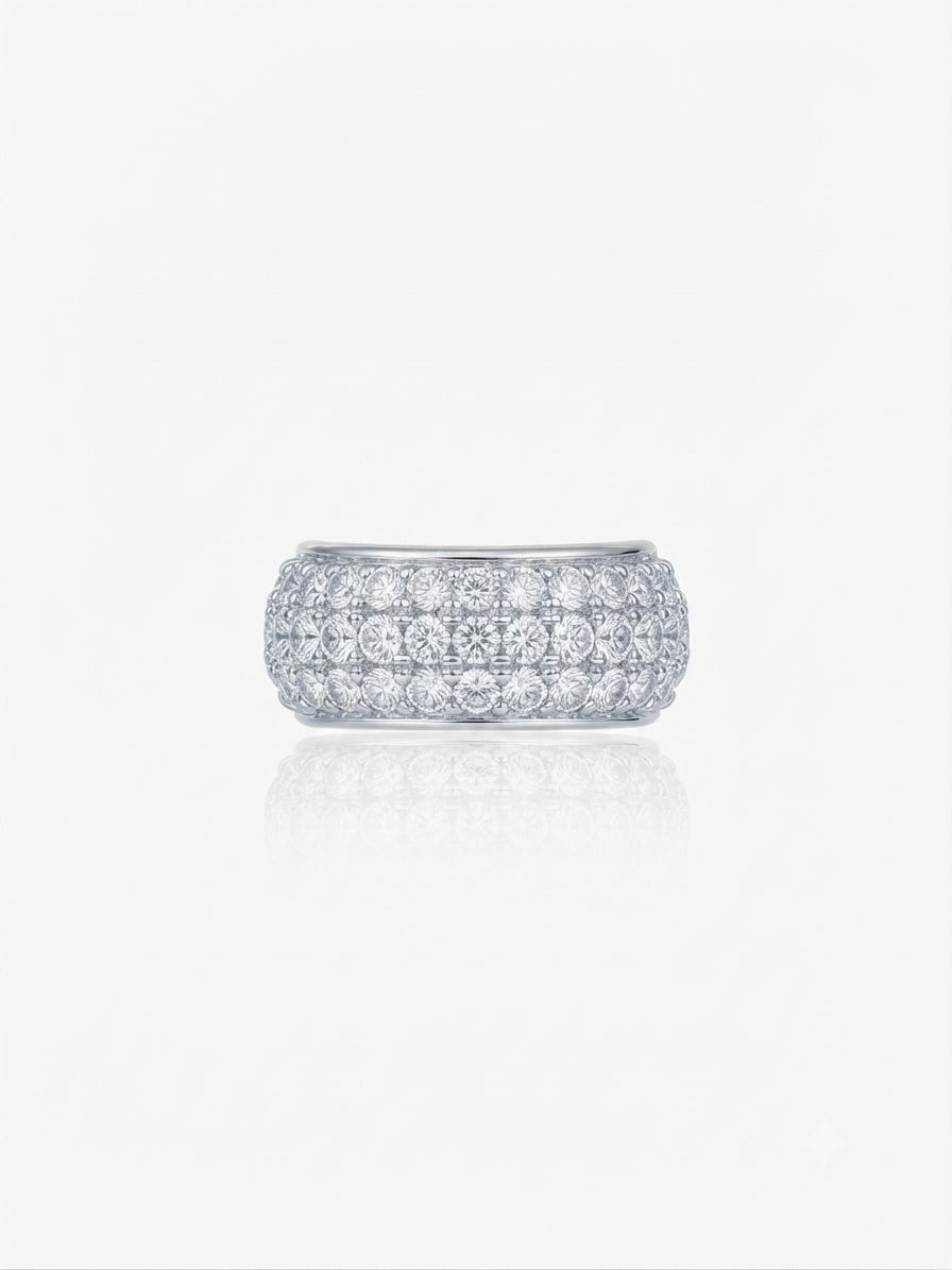 Earcuff bold pavè silver