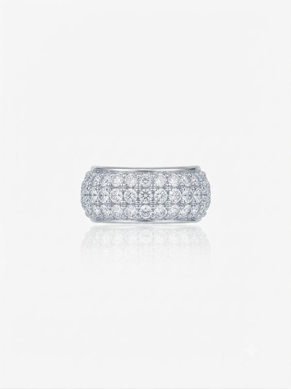 Earcuff bold pavè silver