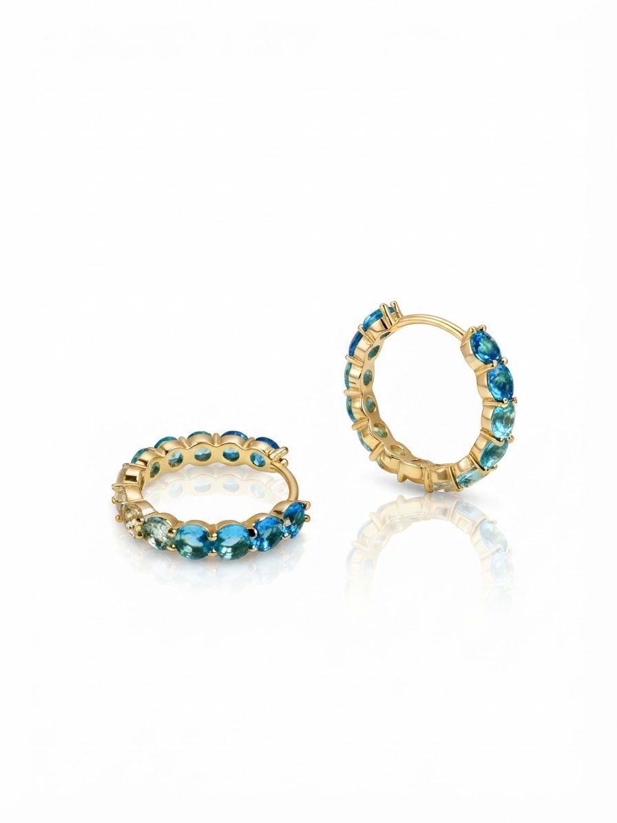 Hoops bubble blu degradè