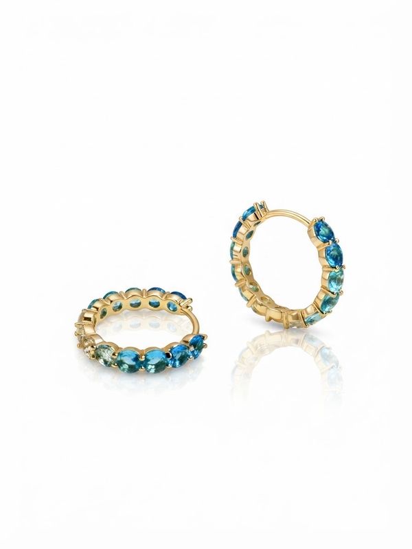 Hoops bubble blu degradè