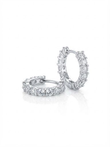 Hoops bubble silm silver