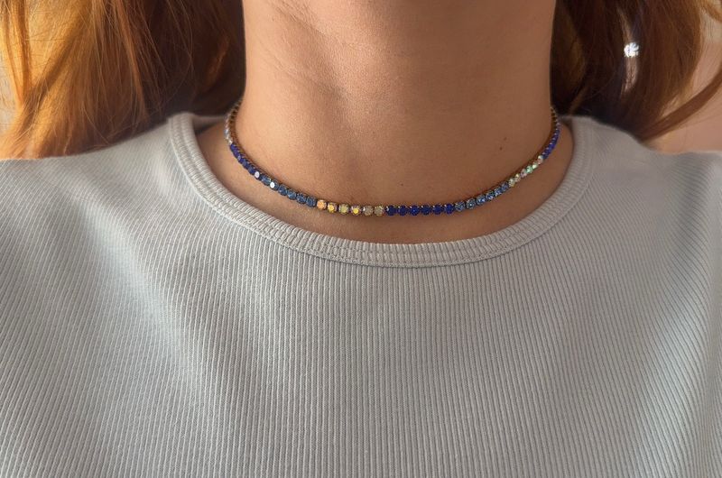 Tennis degradè blu gold
