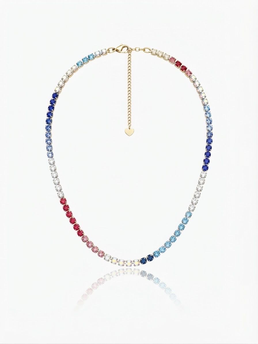 Tennis degradè blu &amp; rosa gold