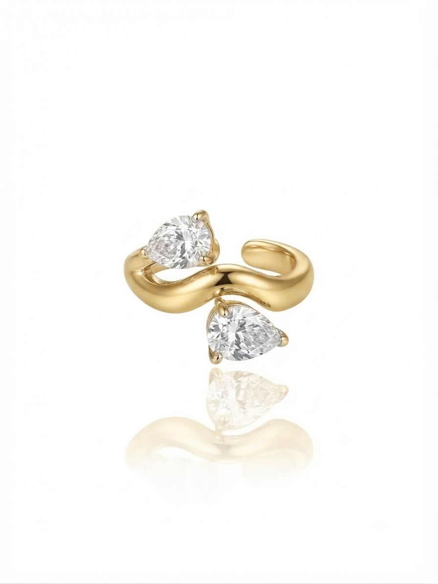 Anello contrarier drop Gold