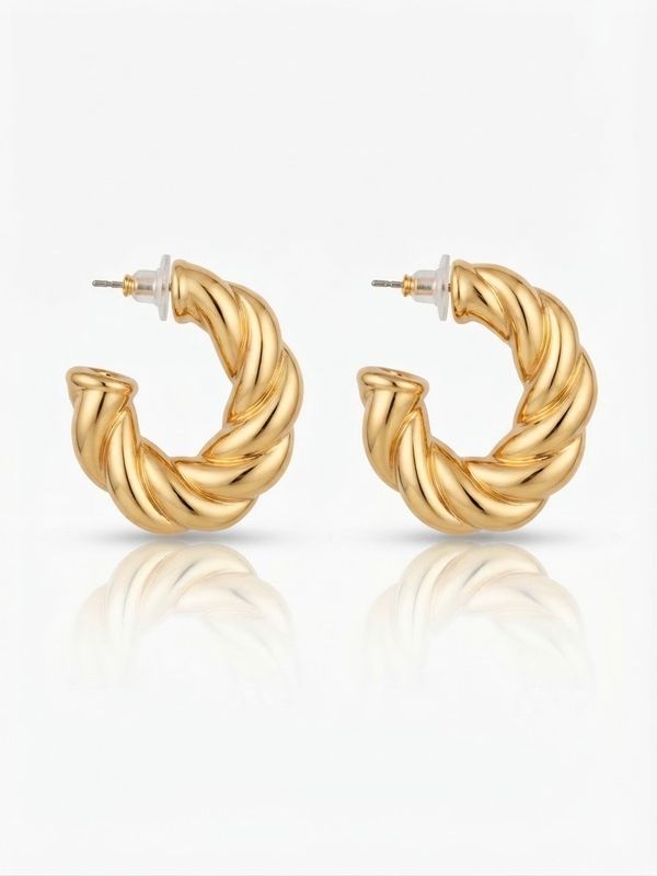 Orecchini treccia Gold