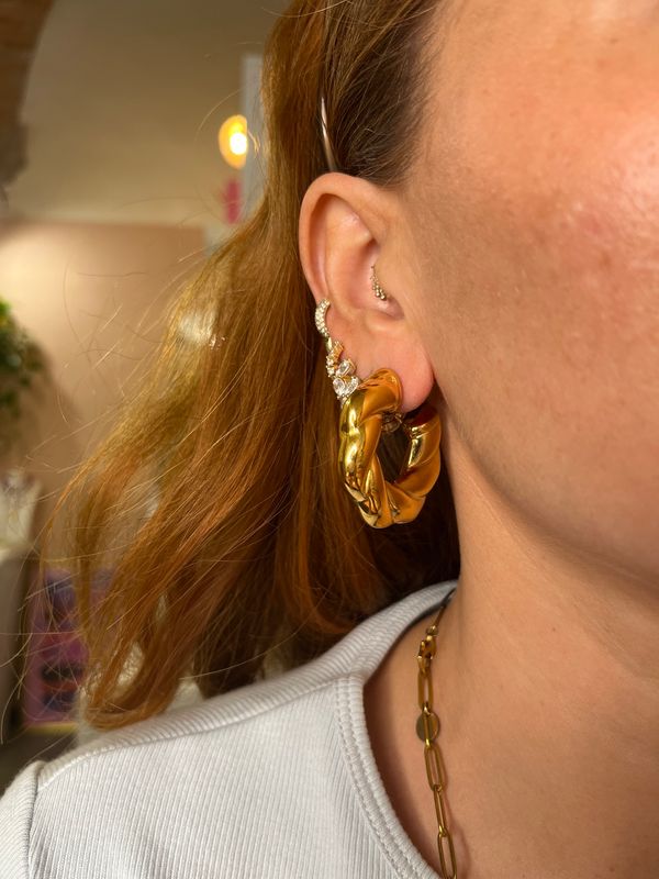 Orecchini treccia Gold