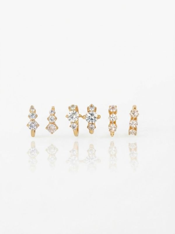 Hoops trio degradè Gold