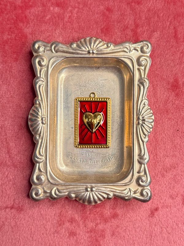 Charm cuore sacro bordeaux