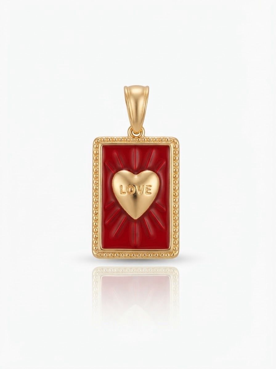 Charm cuore sacro bordeaux