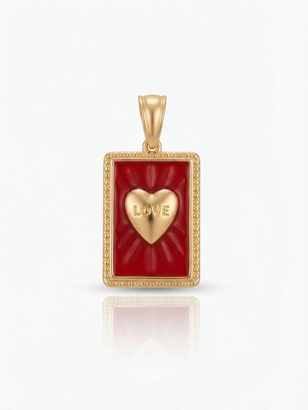 Charm cuore sacro bordeaux