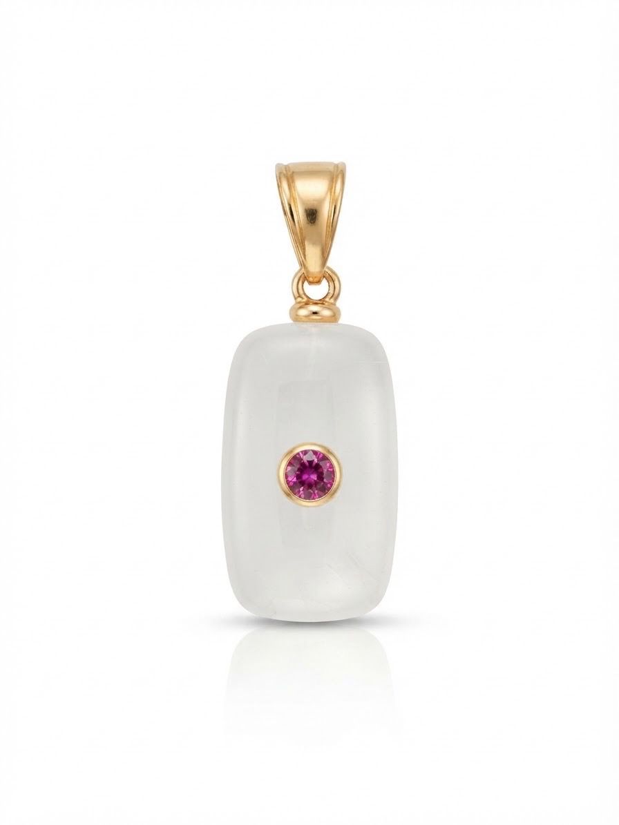 Charm aura giada bianca