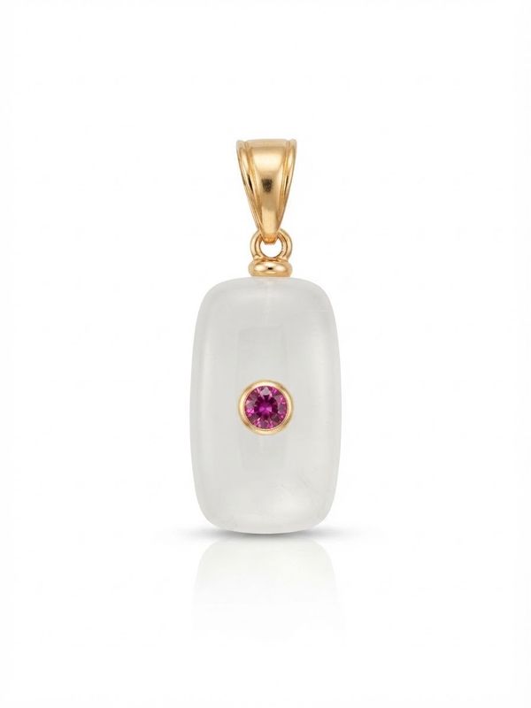 Charm aura giada bianca