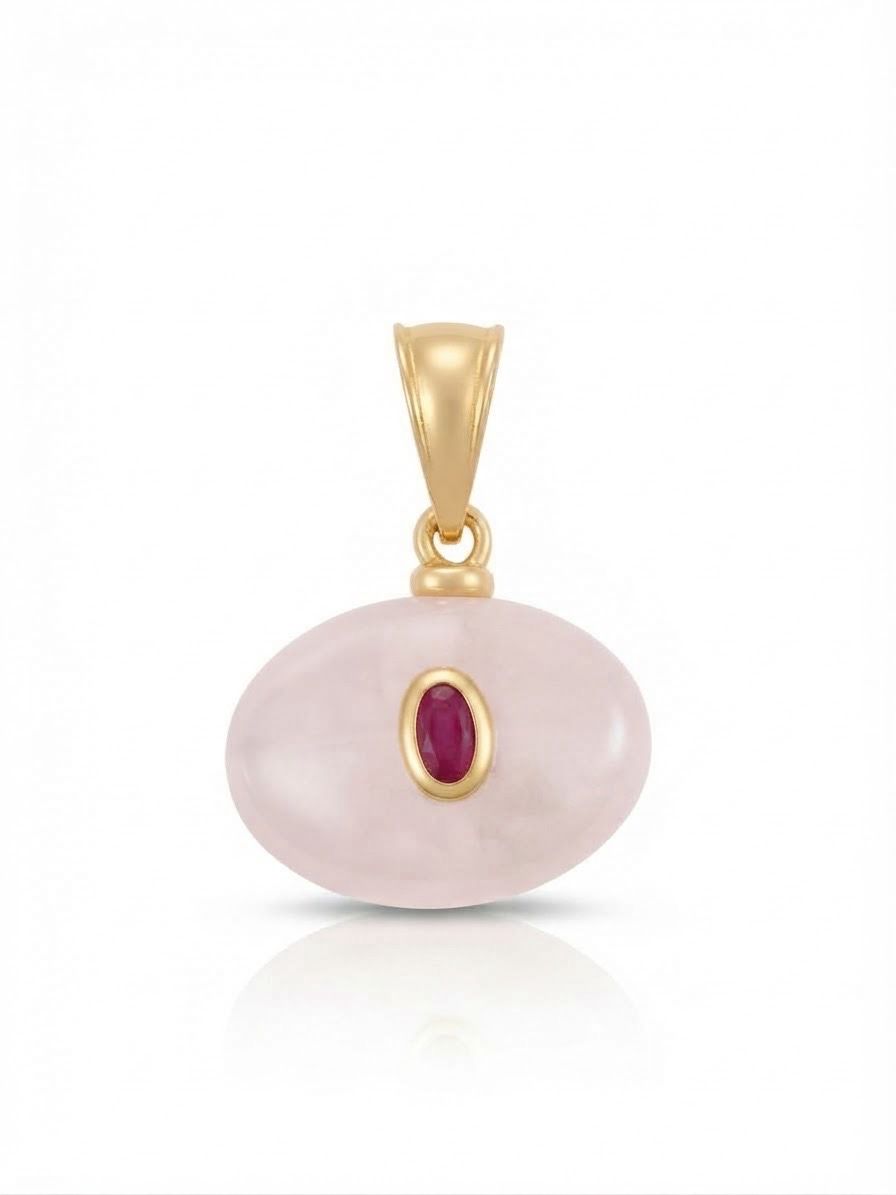 Charm Aura quarzo rosa