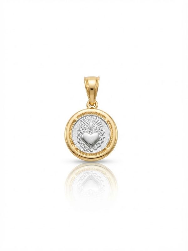Charm monete cuore sacro