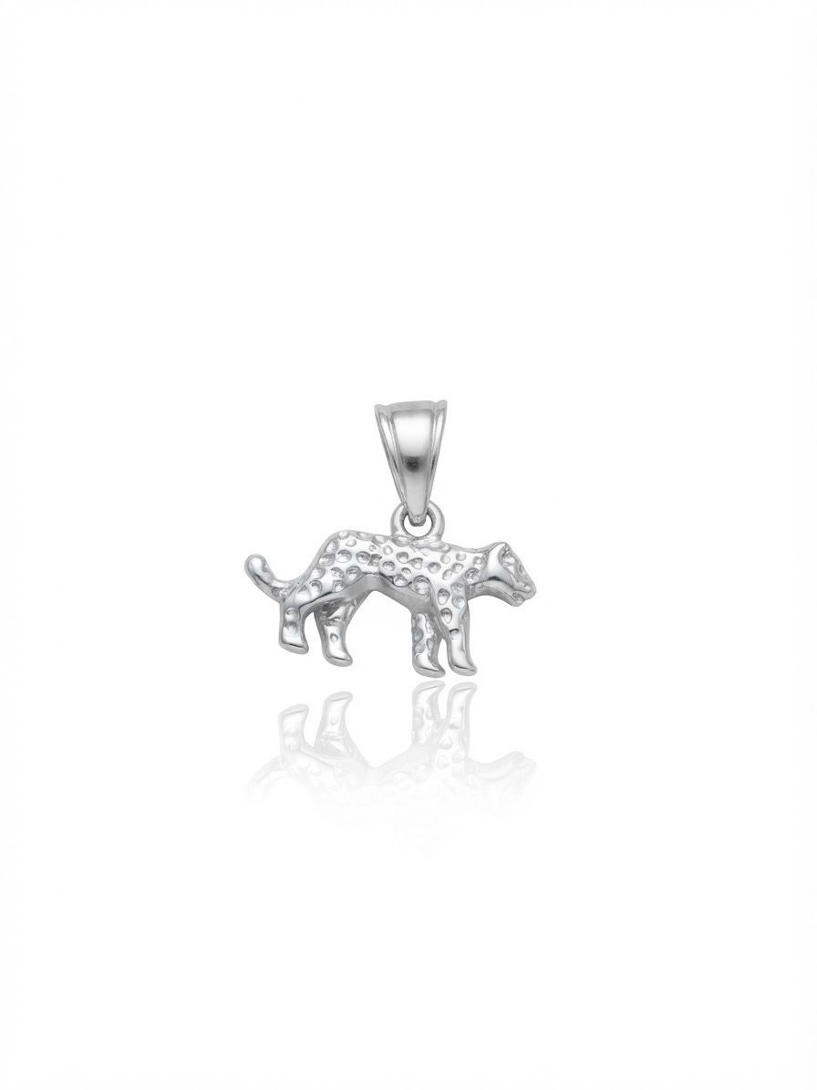 Charm leopardo silver