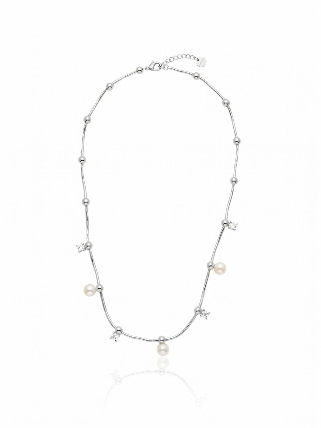 Girocollo perle di luce silver